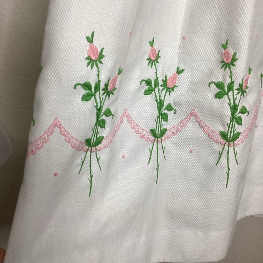 Vintage White Embroidered Maxi Dress Bell Sleeves Sm - Picture 5 of 8